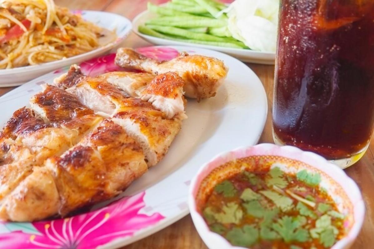 Malaysian-style roast ayam golek dara
